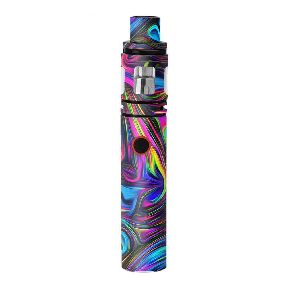  Neon Color Swirl Glass Smok Stick V8 Skin