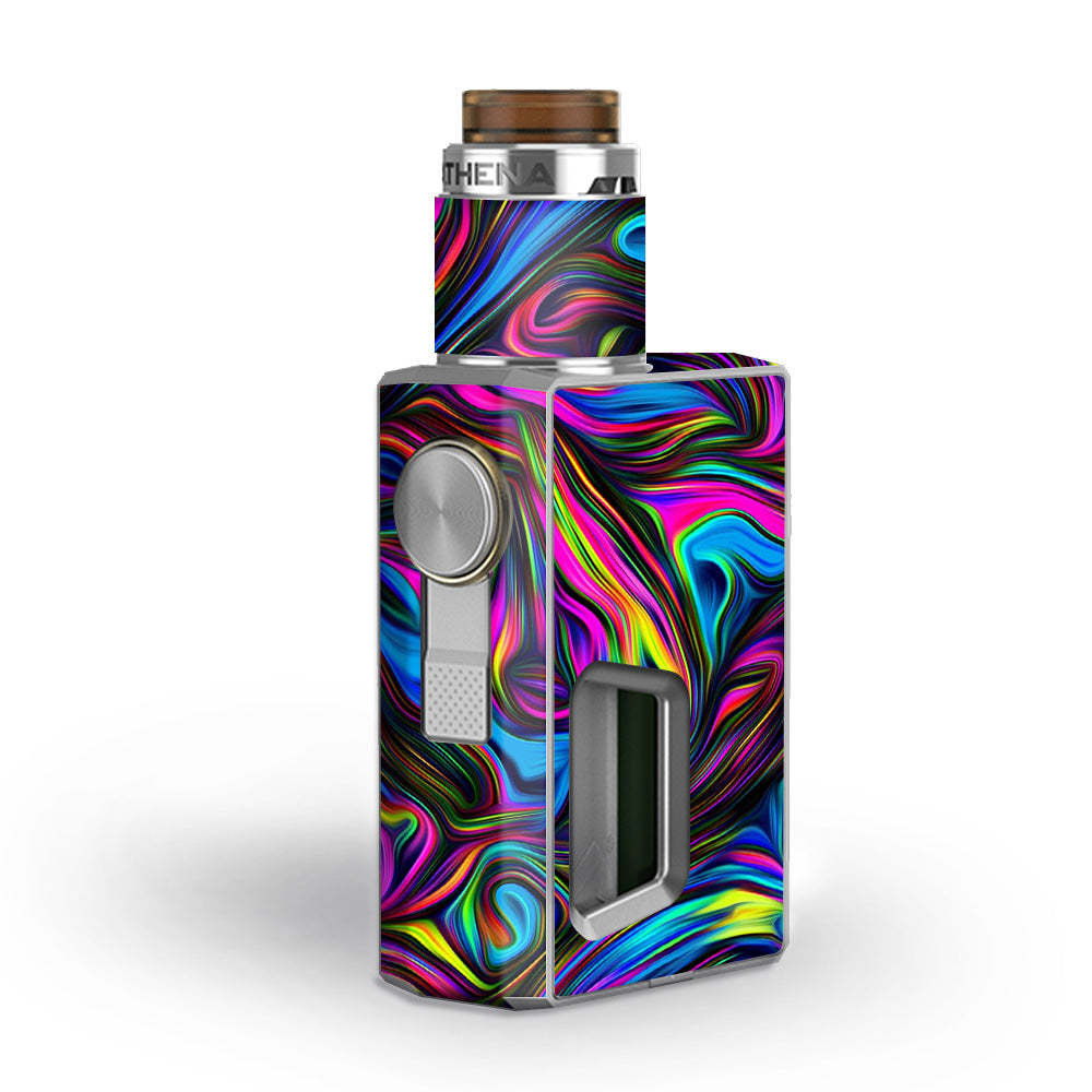  Neon Color Swirl Glass Geekvape Athena Squonk Skin