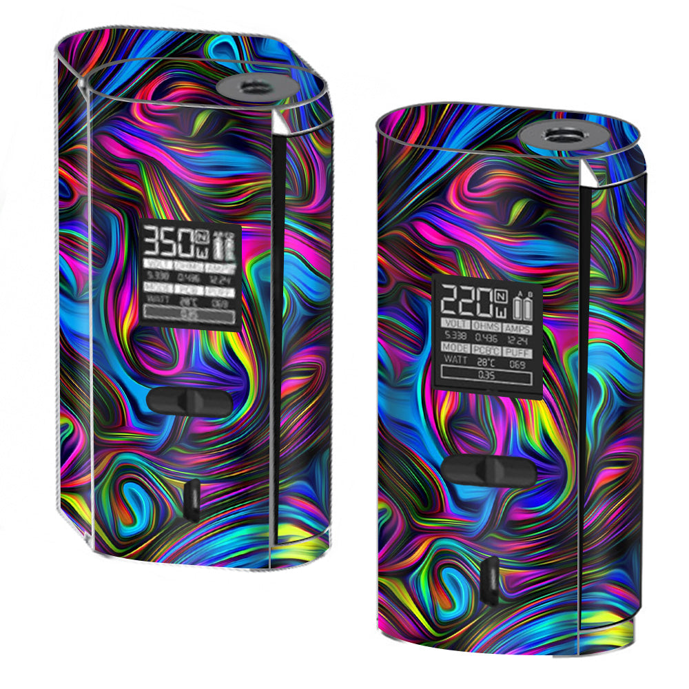  Neon Color Swirl Glass Smok GX2/4 350w Skin