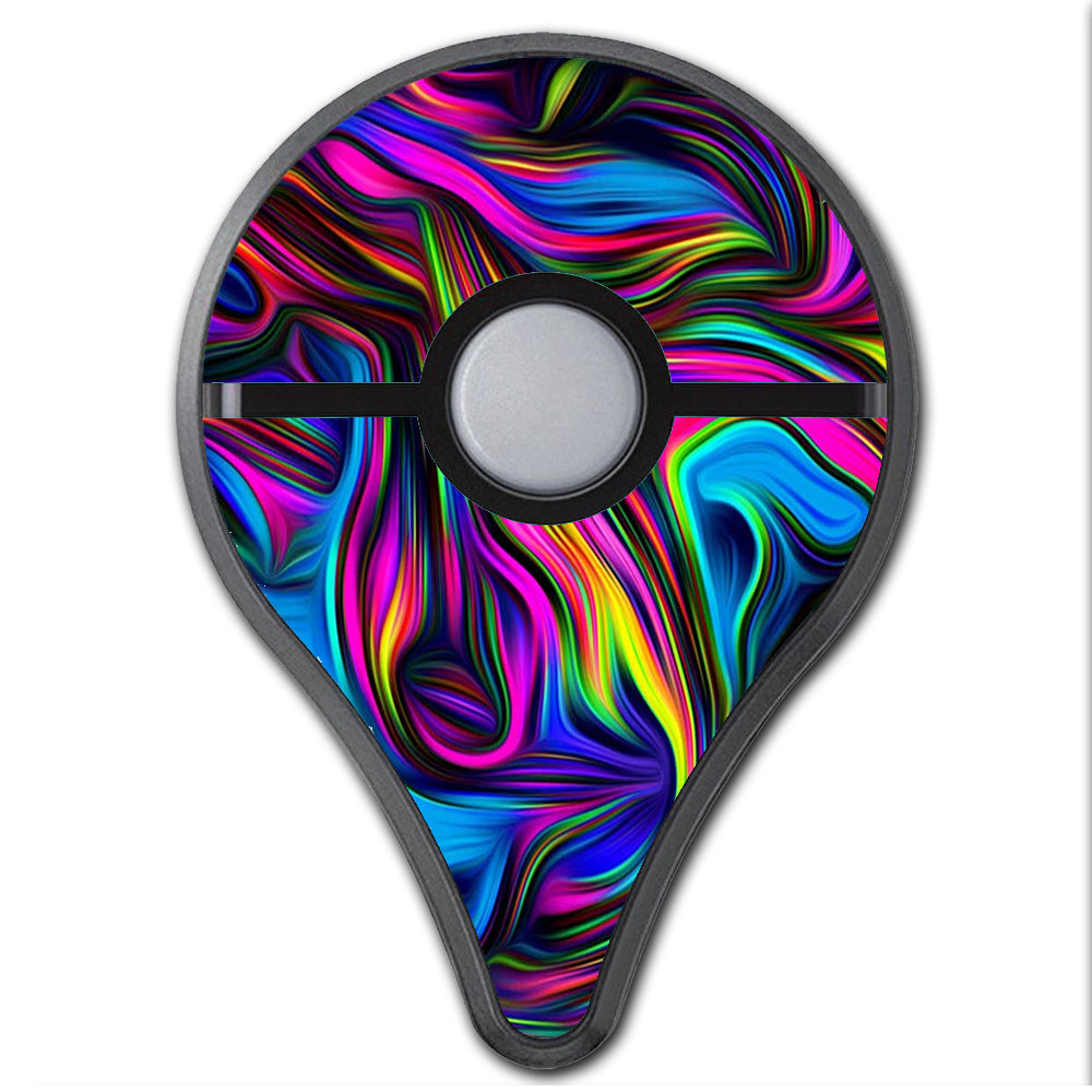  Neon Color Swirl Glass Pokemon Go Plus Skin
