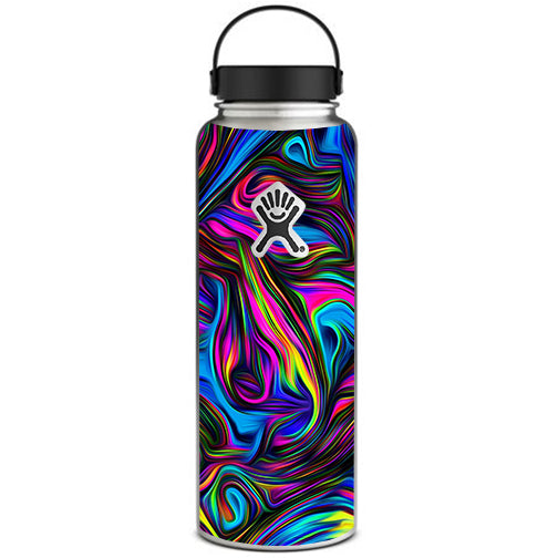 Neon Color Swirl Glass Hydroflask 40oz Wide Mouth Skin