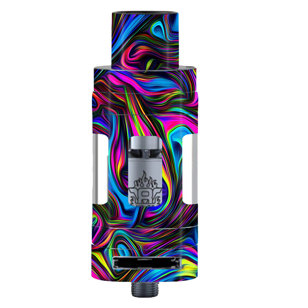  Neon Color Swirl Glass Smok TFV8 Tank Skin