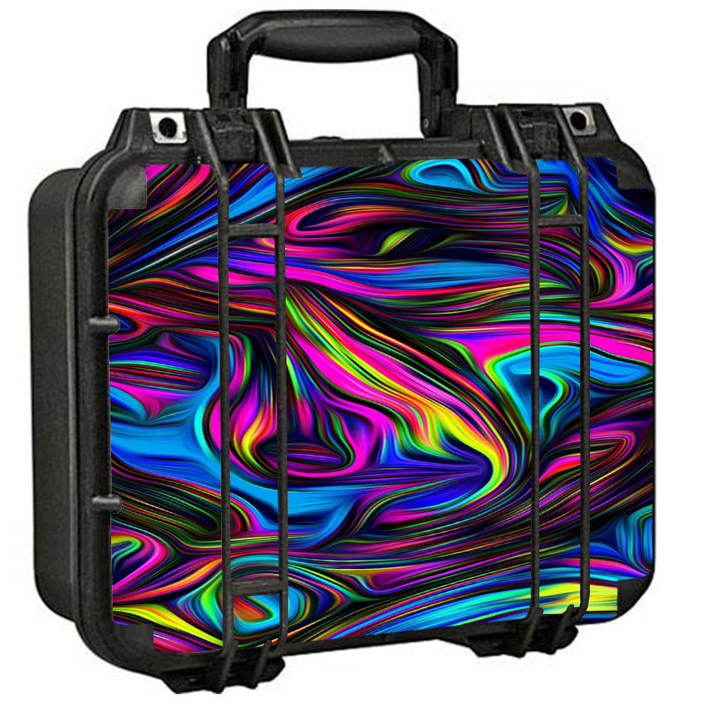  Neon Color Swirl Glass Pelican Case 1400 Skin