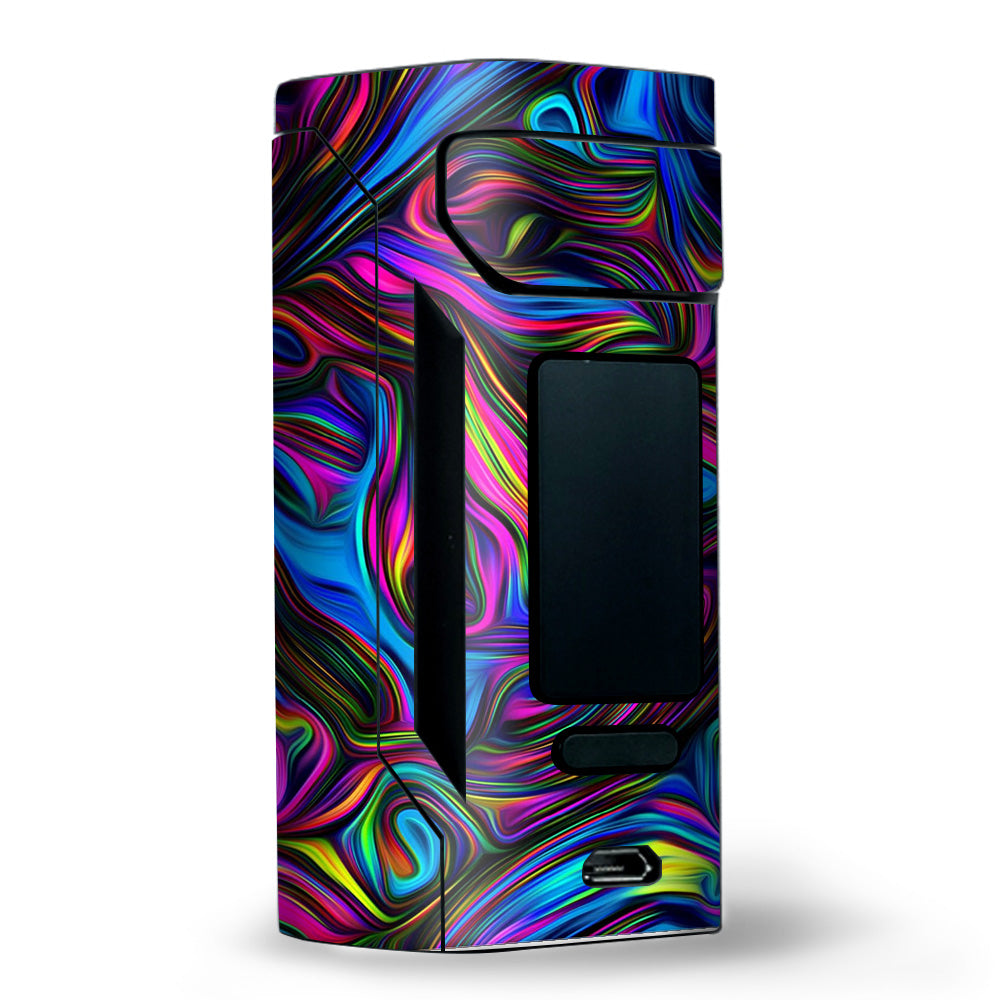  Neon Color Swirl Glass Wismec RX2 20700 Skin