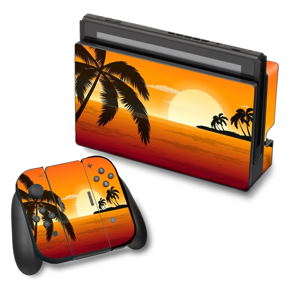  Palm Trees At Sunset Nintendo Switch Skin