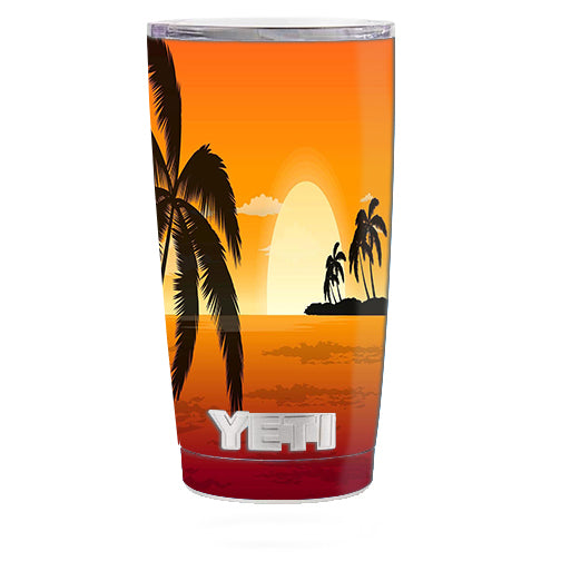  Palm Trees At Sunset Yeti 20oz Rambler Tumbler Skin