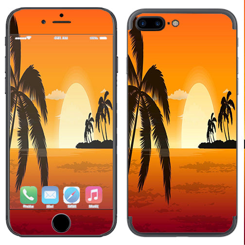  Palm Trees At Sunset Apple  iPhone 7+ Plus / iPhone 8+ Plus Skin