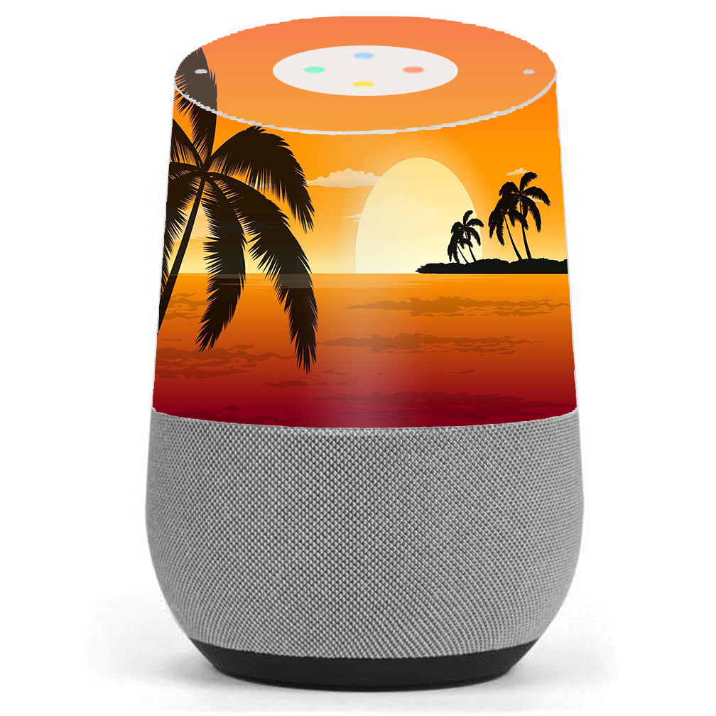  Palm Trees At Sunset Google Home Skin