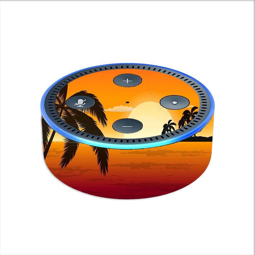  Palm Trees At Sunset Amazon Echo Dot 2nd Gen Skin