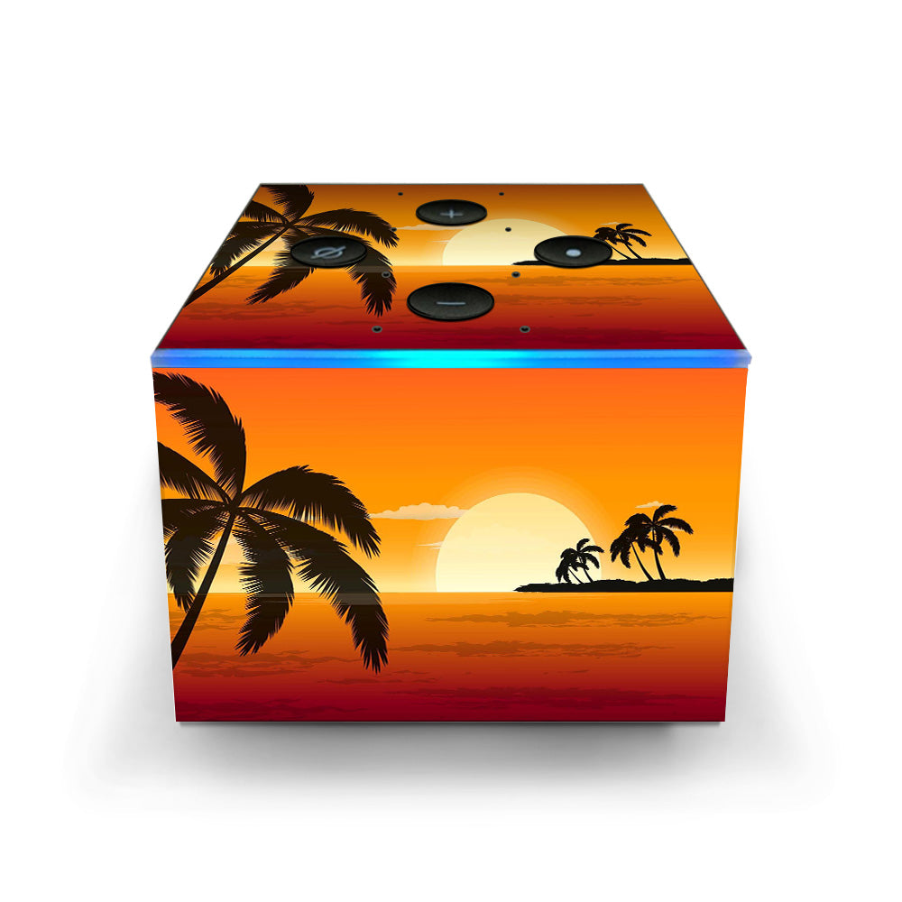  Palm Trees At Sunset Amazon Fire TV Cube Skin