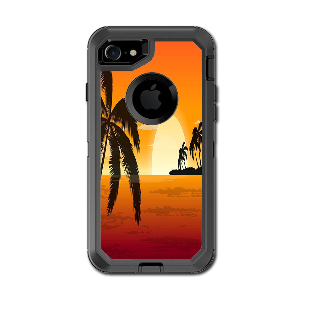  Palm Trees At Sunset Otterbox Defender iPhone 7 or iPhone 8 Skin