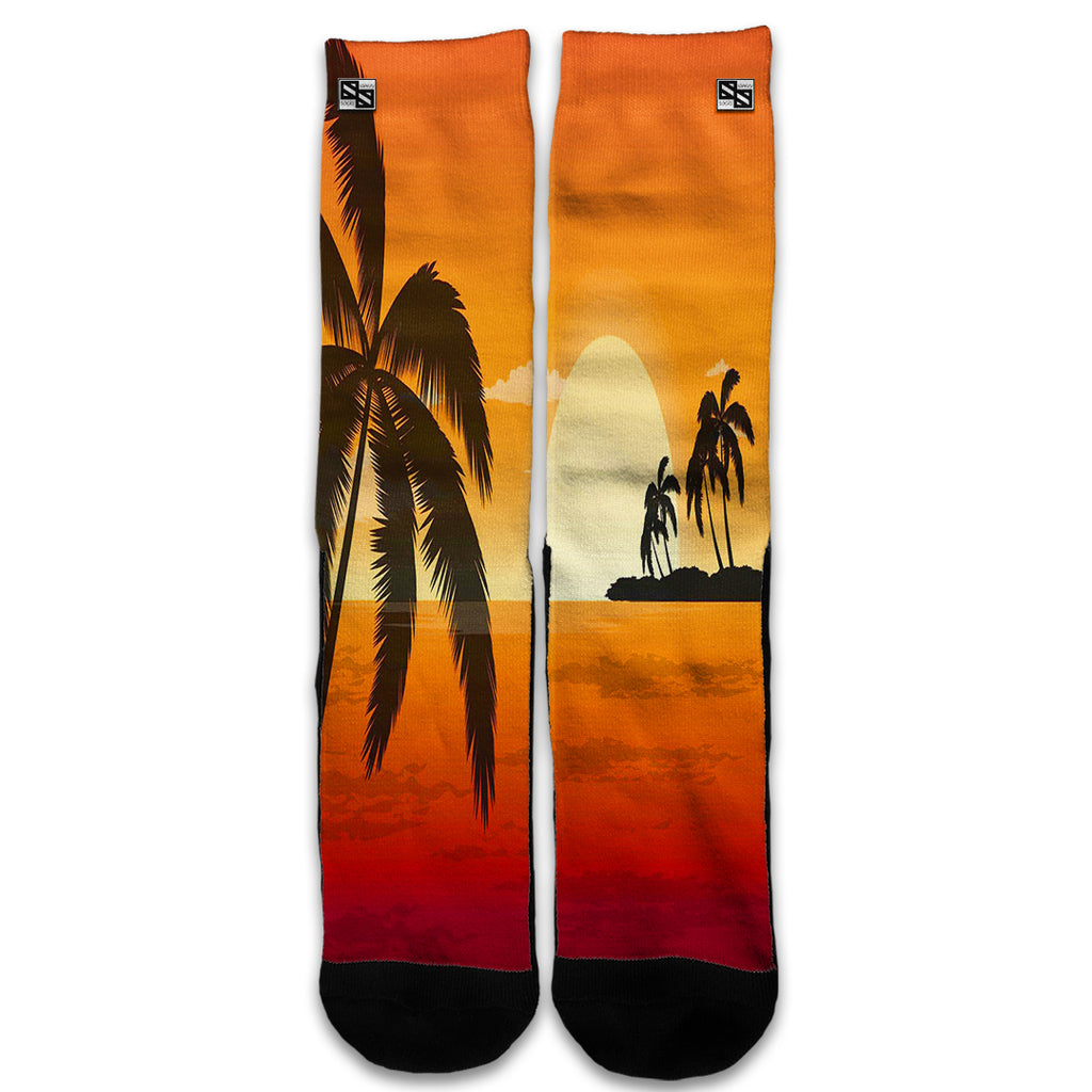  Palm Trees At Sunset Universal Socks