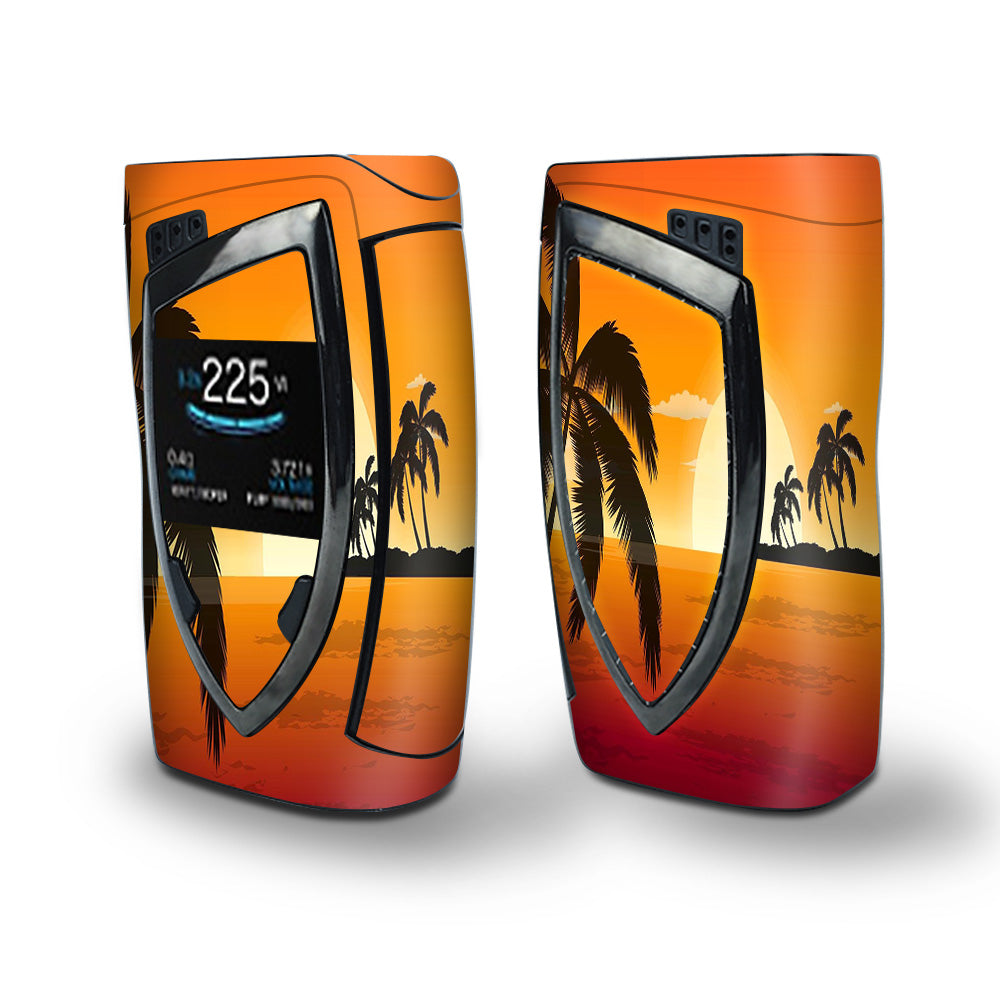 Skin Decal Vinyl Wrap for Smok Devilkin Kit 225w Vape (includes TFV12 Prince Tank Skins) skins cover/ Palm Trees at Sunset