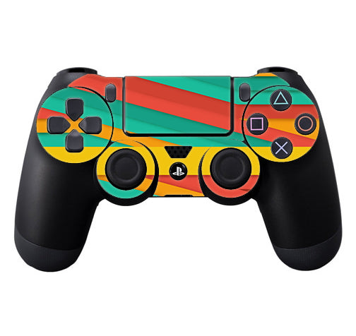  Turquoise Blue Yellow Sony Playstation PS4 Controller Skin