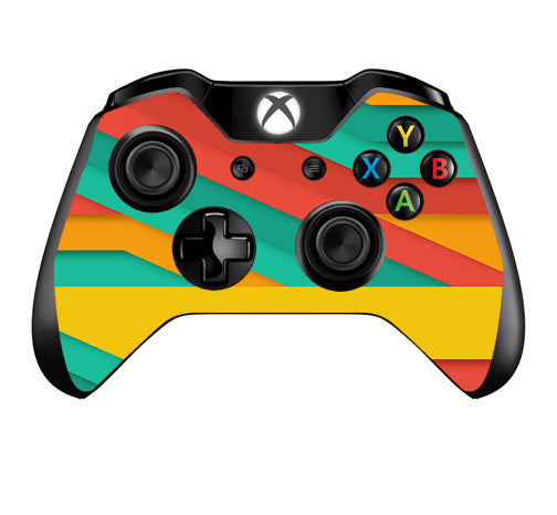  Turquoise Blue Yellow Microsoft Xbox One Controller Skin