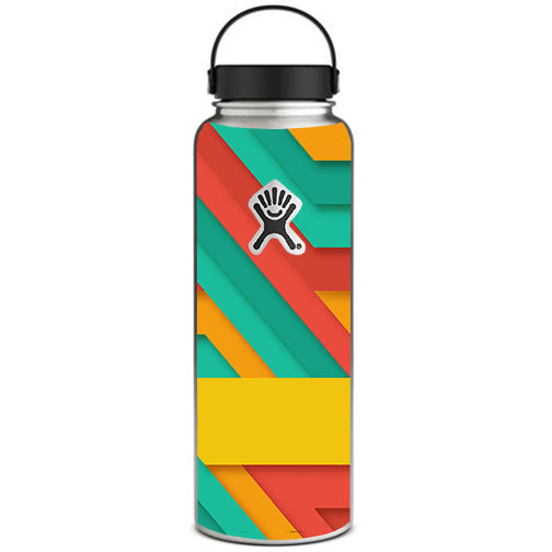  Turquoise Blue Yellow Hydroflask 40oz Wide Mouth Skin