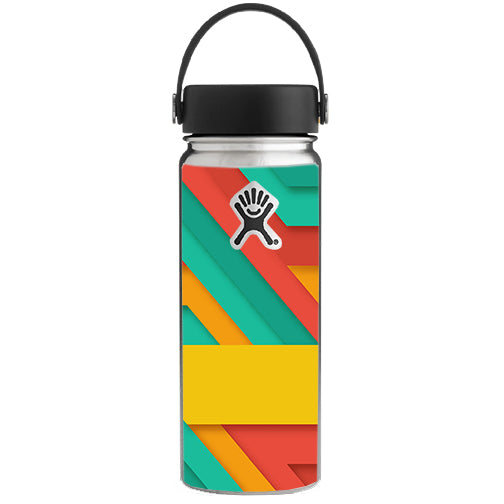  Turquoise Blue Yellow Hydroflask 18oz Wide Mouth Skin