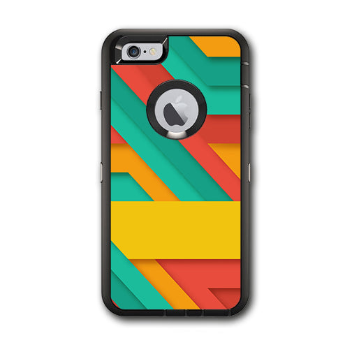  Turquoise Blue Yellow Otterbox Defender iPhone 6 PLUS Skin