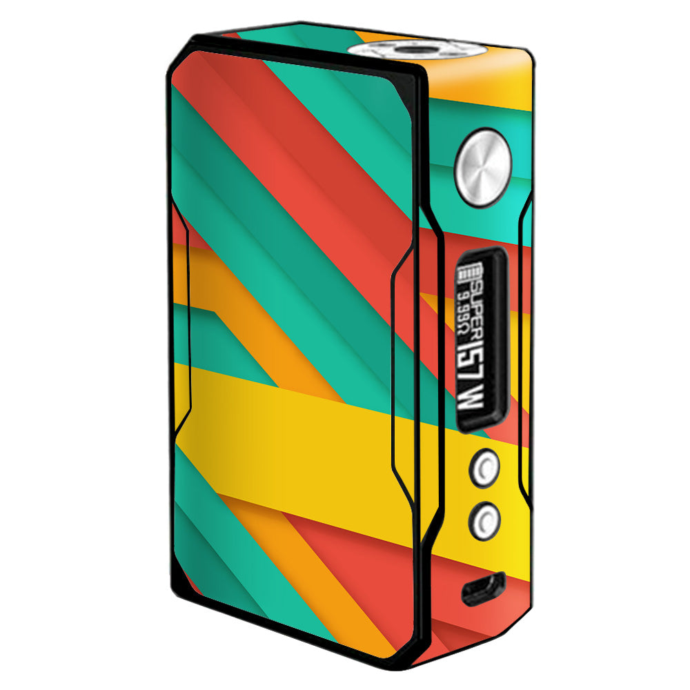  Turquoise Blue Yellow Voopoo Drag 157w Skin