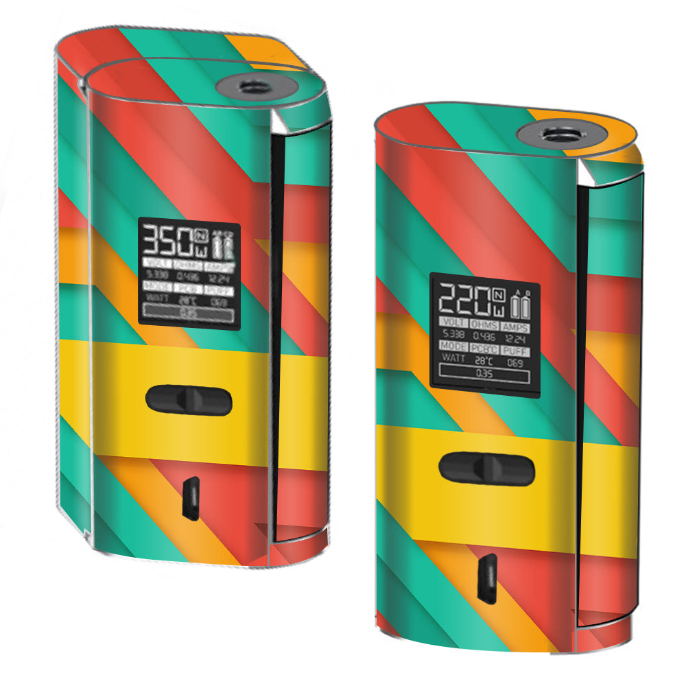  Turquoise Blue Yellow Smok GX2/4 350w Skin
