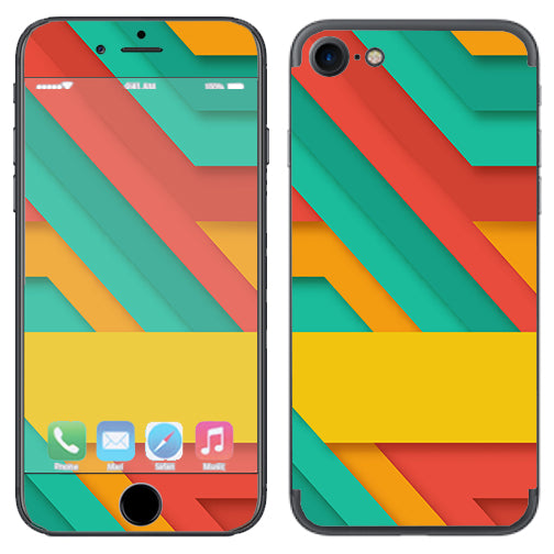  Turquoise Blue Yellow Apple iPhone 7 or iPhone 8 Skin