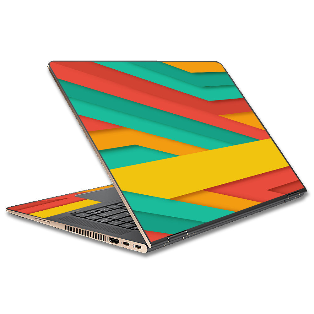  Turquoise Blue Yellow HP Spectre x360 13t Skin