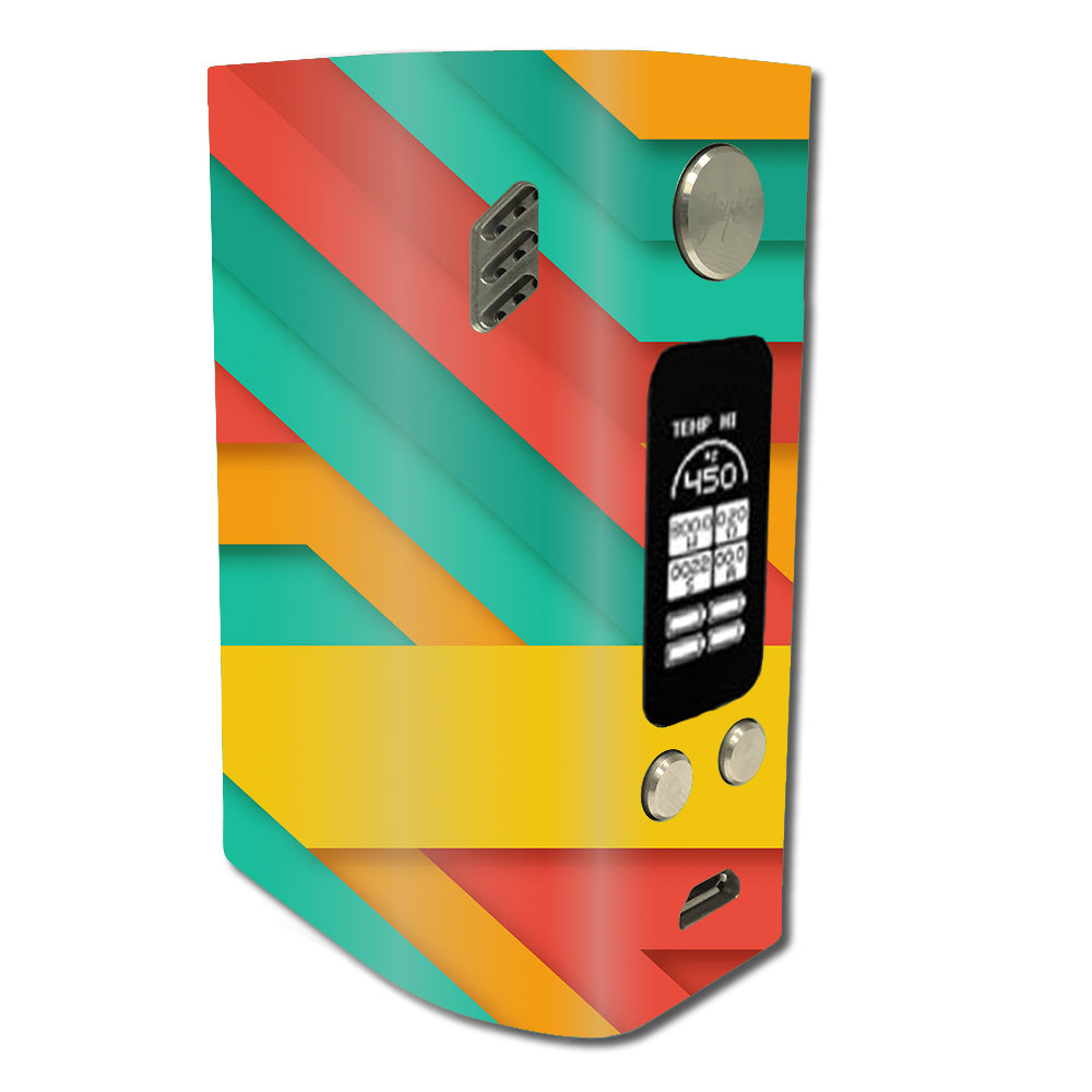  Turquoise Blue Yellow Wismec Reuleaux RX300 Skin