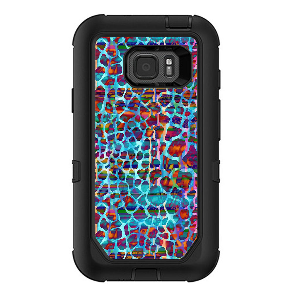  Colorful Leopard Print Otterbox Defender Samsung Galaxy S7 Active Skin