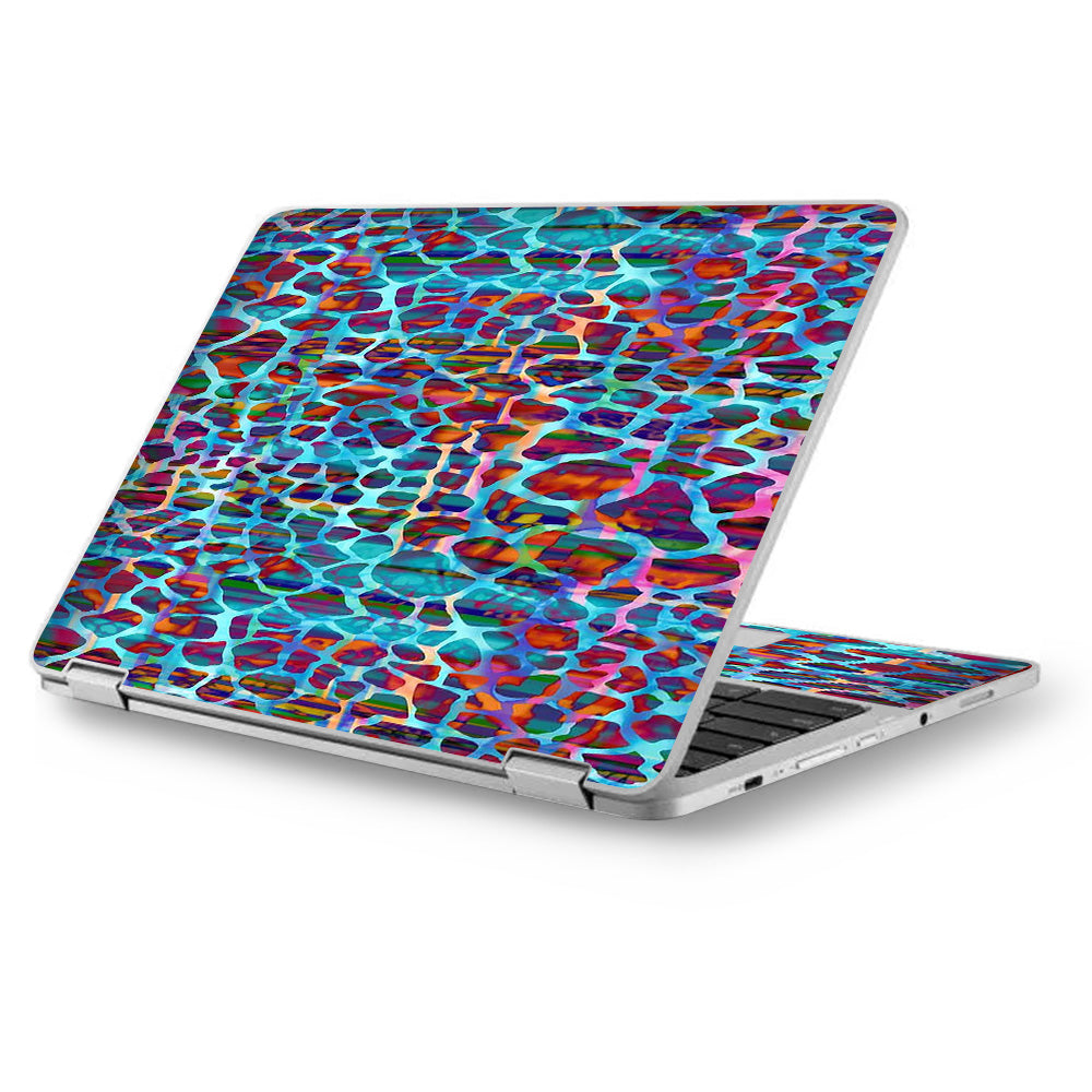  Colorful Leopard Print Asus Chromebook Flip 12.5" Skin