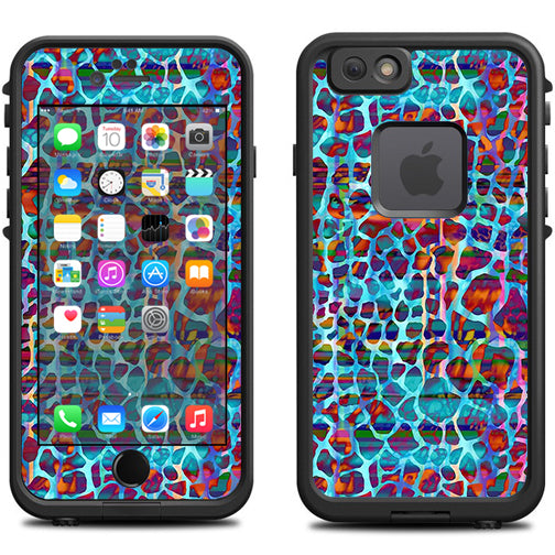  Colorful Leopard Print Lifeproof Fre iPhone 6 Skin