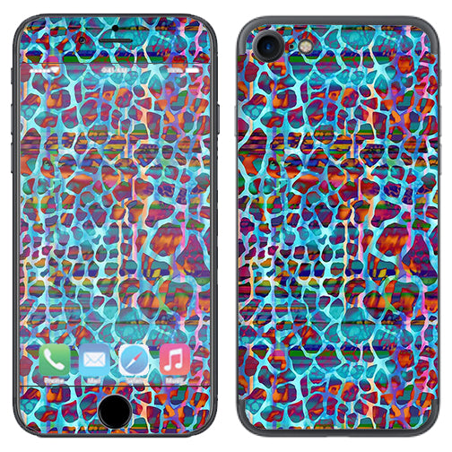  Colorful Leopard Print Apple iPhone 7 or iPhone 8 Skin