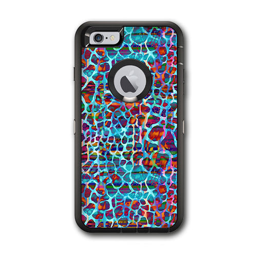  Colorful Leopard Print Otterbox Defender iPhone 6 PLUS Skin