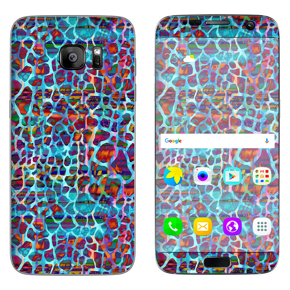 Colorful Leopard Print Samsung Galaxy S7 Edge Skin