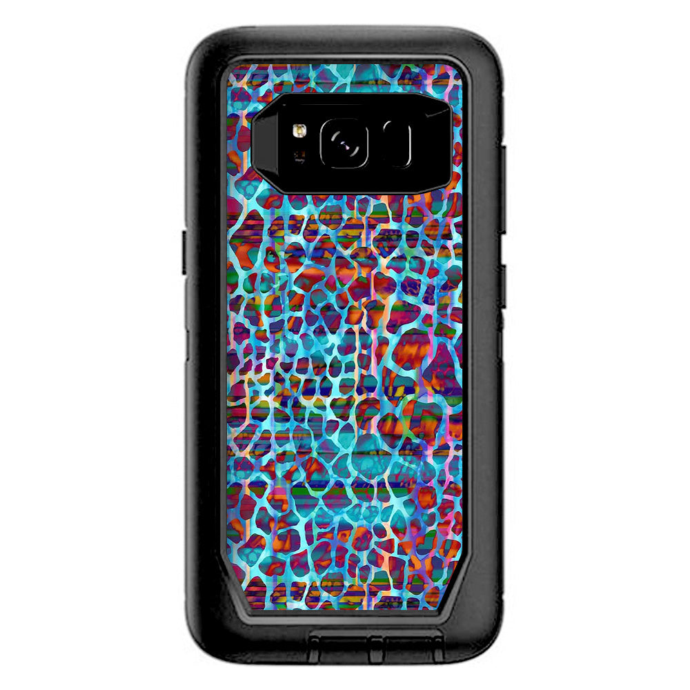  Colorful Leopard Print Otterbox Defender Samsung Galaxy S8 Skin