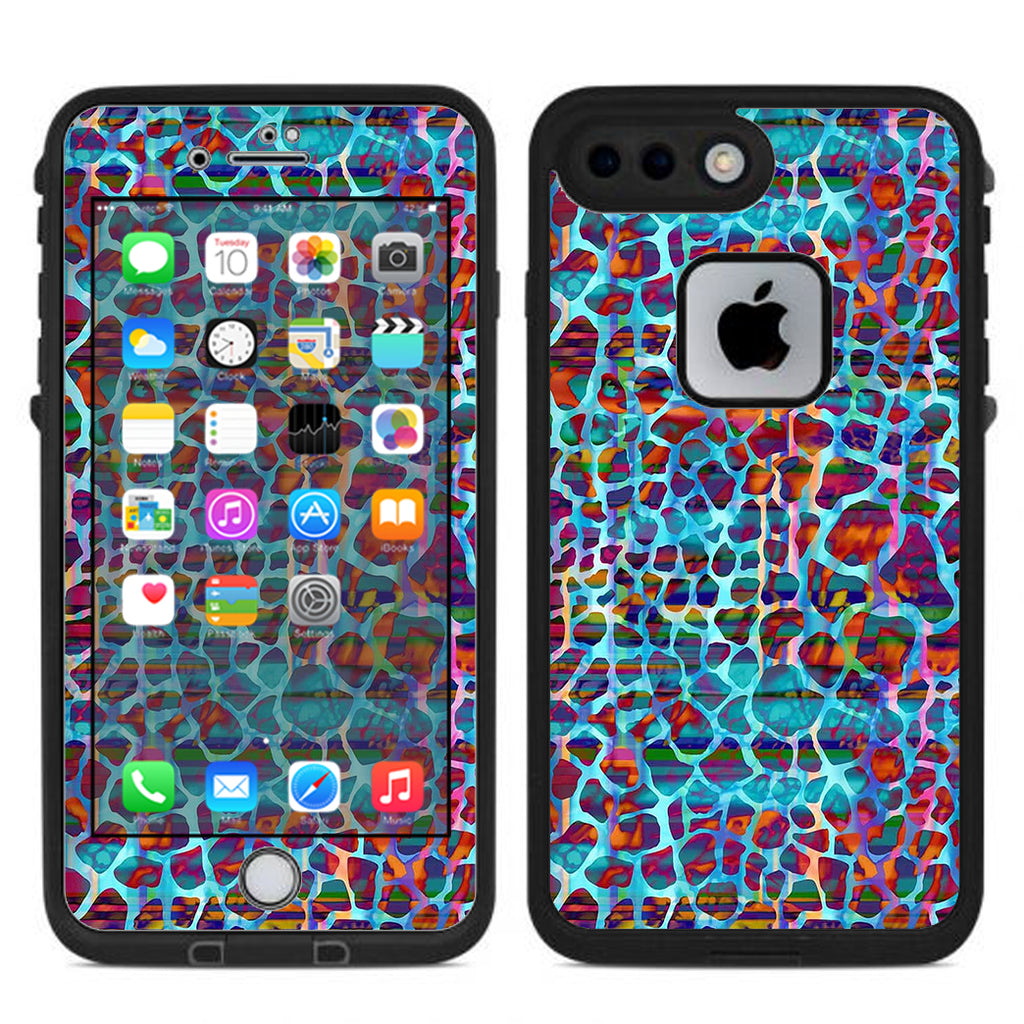  Colorful Leopard Print Lifeproof Fre iPhone 7 Plus or iPhone 8 Plus Skin