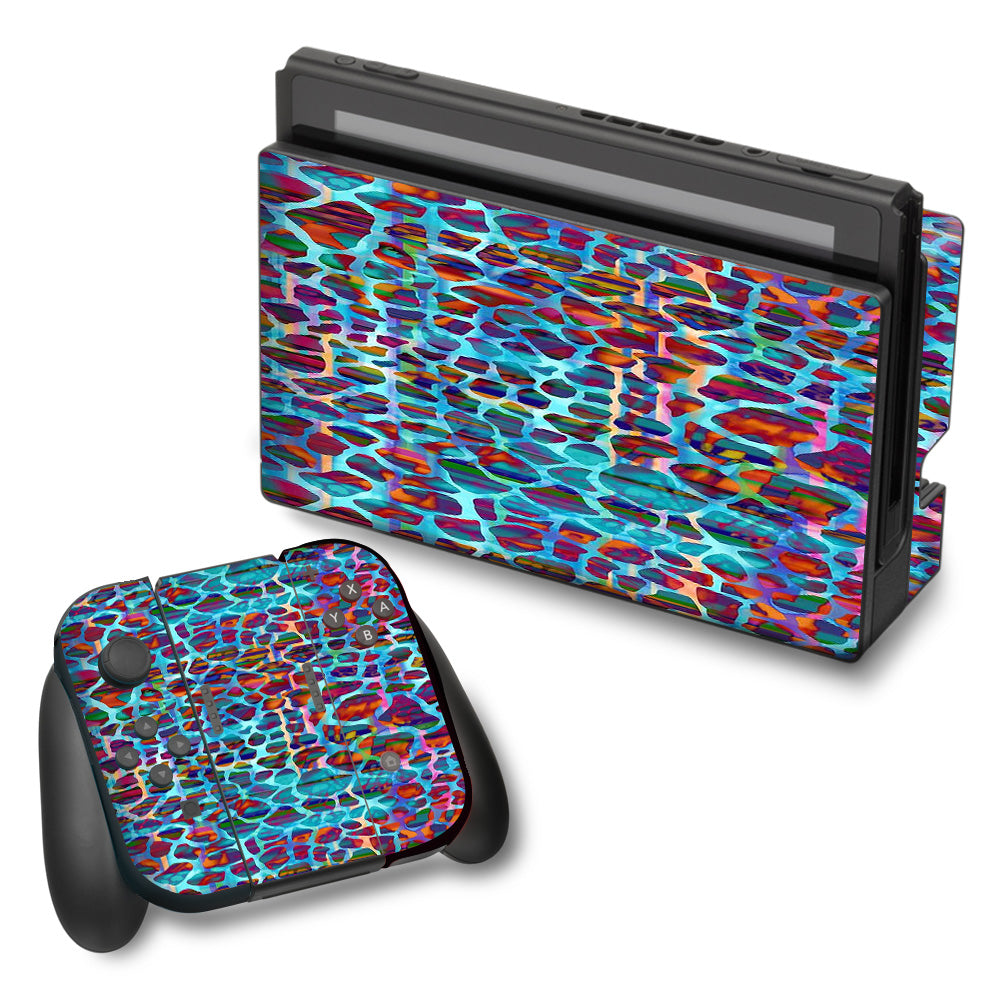  Colorful Leopard Print Nintendo Switch Skin