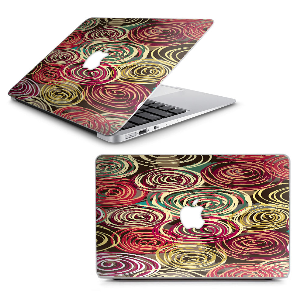  Round Swirls Abstract Macbook Air 13" A1369 A1466 Skin