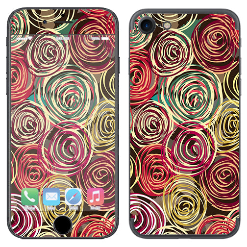  Round Swirls Abstract Apple iPhone 7 or iPhone 8 Skin