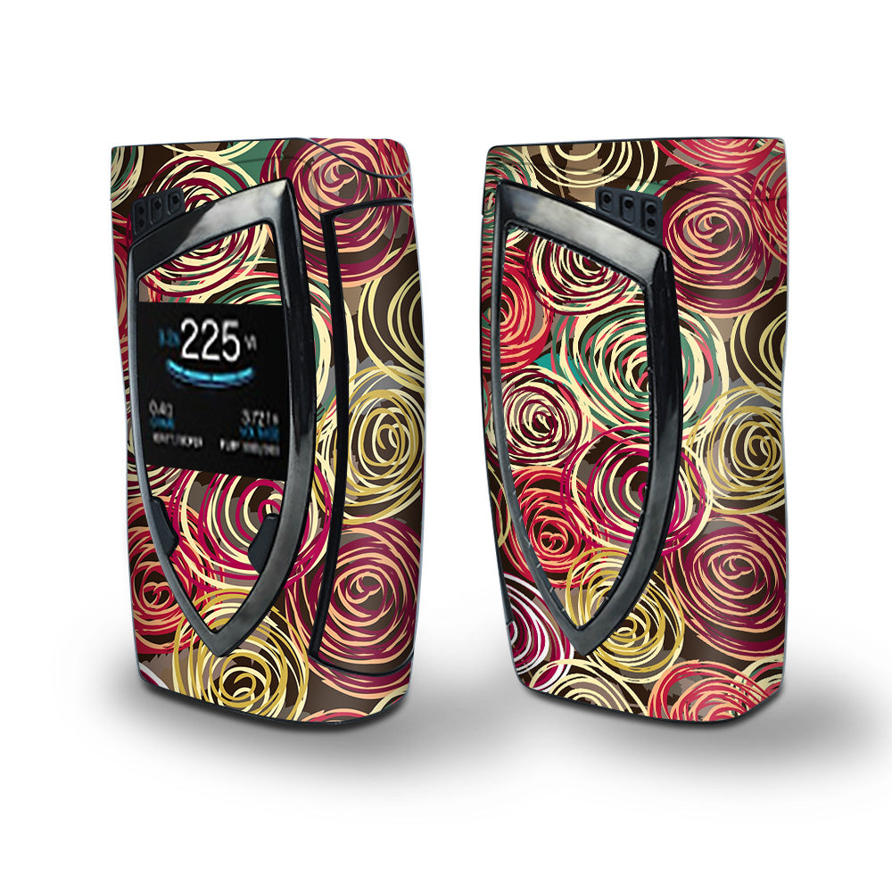 Skin Decal Vinyl Wrap for Smok Devilkin Kit 225w Vape (includes TFV12 Prince Tank Skins) skins cover/ Round Swirls Abstract