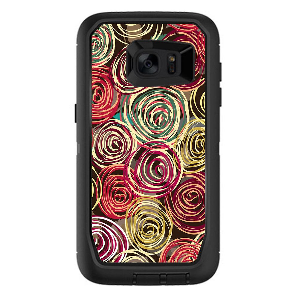  Round Swirls Abstract Otterbox Defender Samsung Galaxy S7 Edge Skin