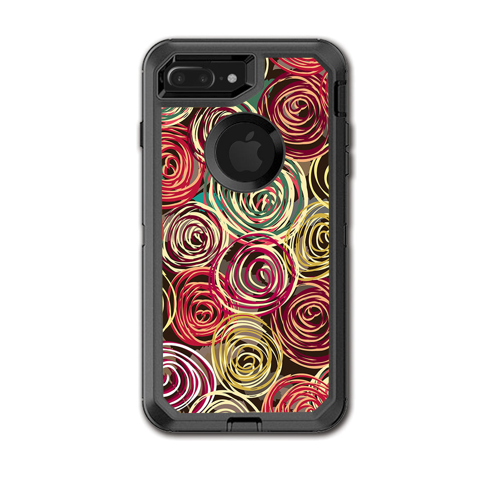  Round Swirls Abstract Otterbox Defender iPhone 7+ Plus or iPhone 8+ Plus Skin