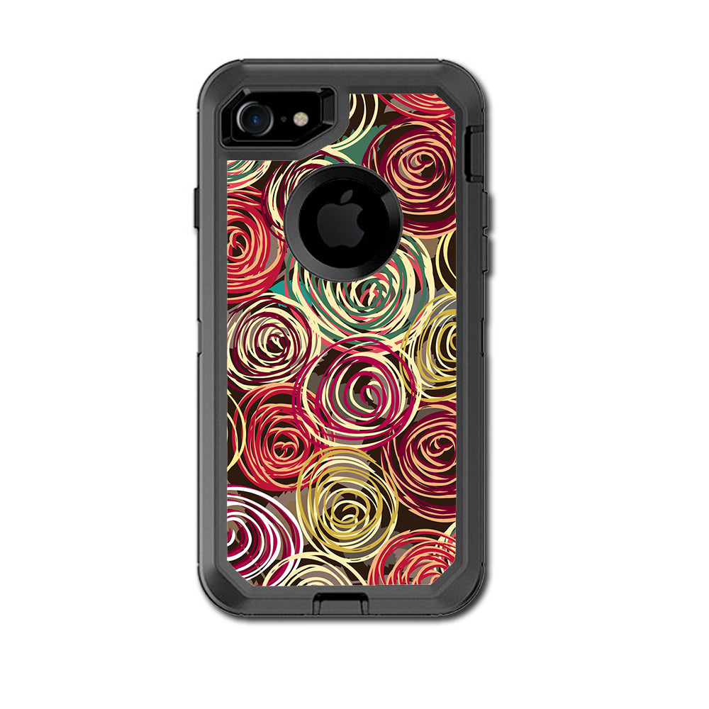  Round Swirls Abstract Otterbox Defender iPhone 7 or iPhone 8 Skin