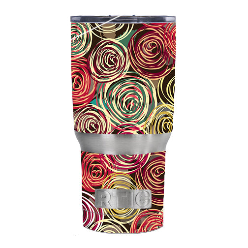  Round Swirls Abstract RTIC 20oz Tumbler Skin