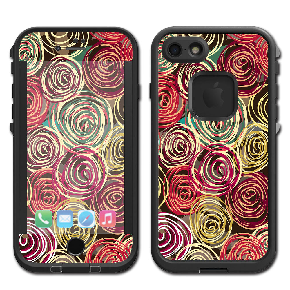  Round Swirls Abstract Lifeproof Fre iPhone 7 or iPhone 8 Skin