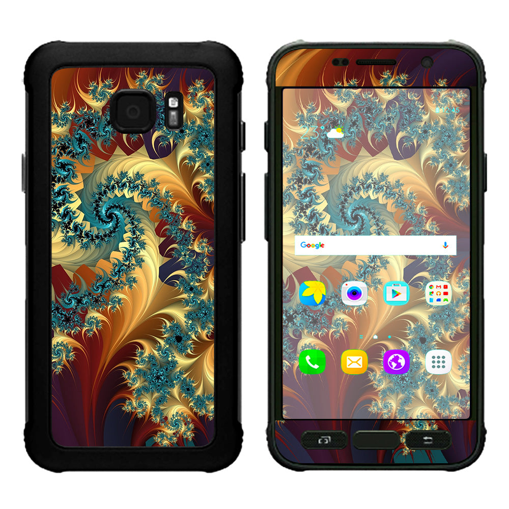  Trippy Floral Swirl Samsung Galaxy S7 Active Skin