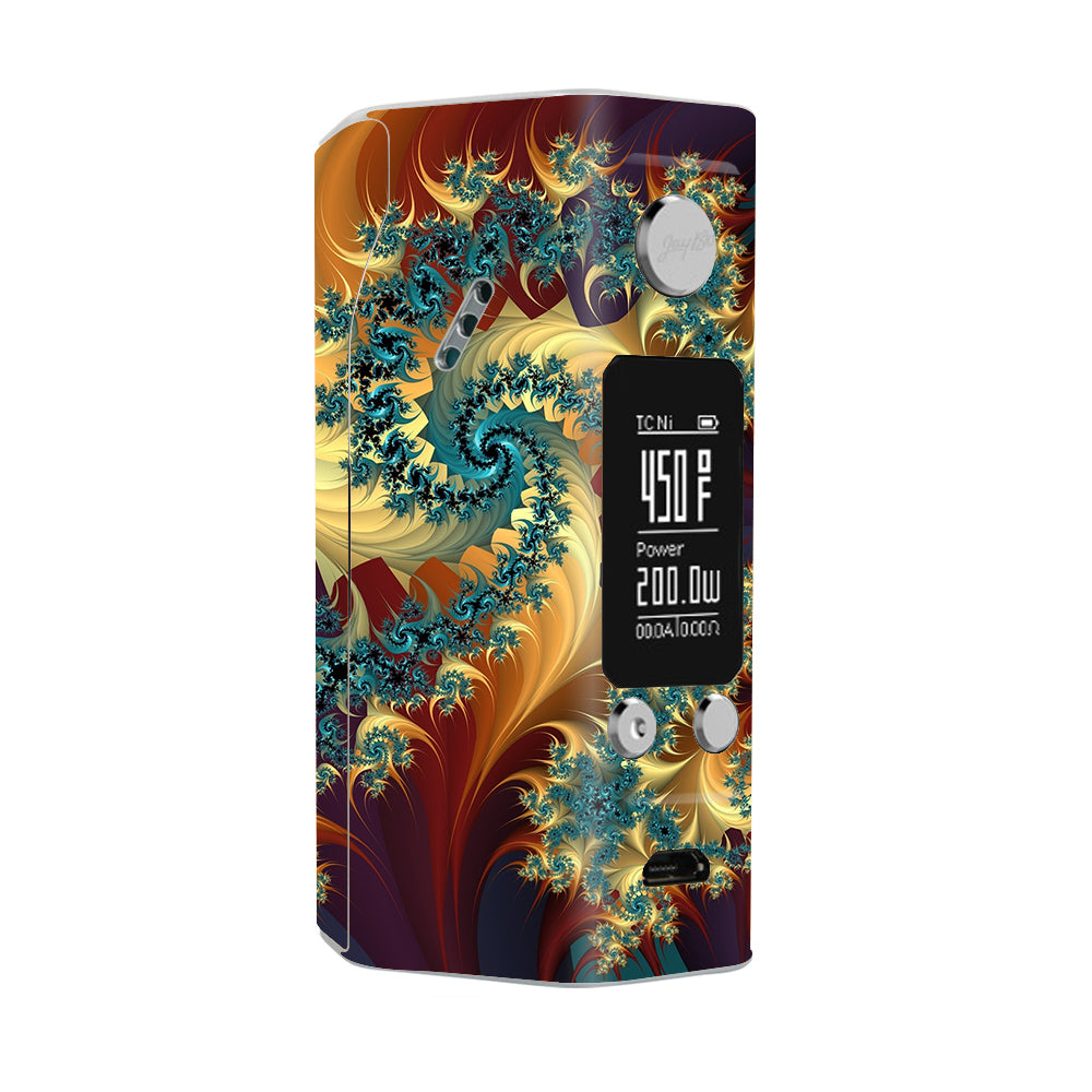  Trippy Floral Swirl Wismec Reuleaux RX200S Skin