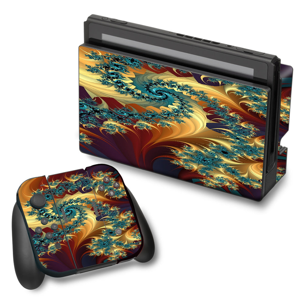  Trippy Floral Swirl Nintendo Switch Skin