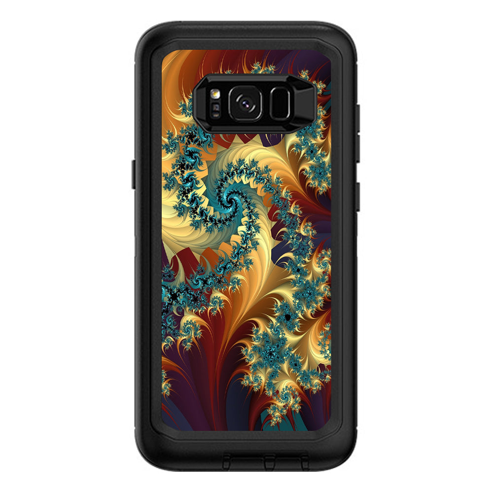  Trippy Floral Swirl Otterbox Defender Samsung Galaxy S8 Plus Skin