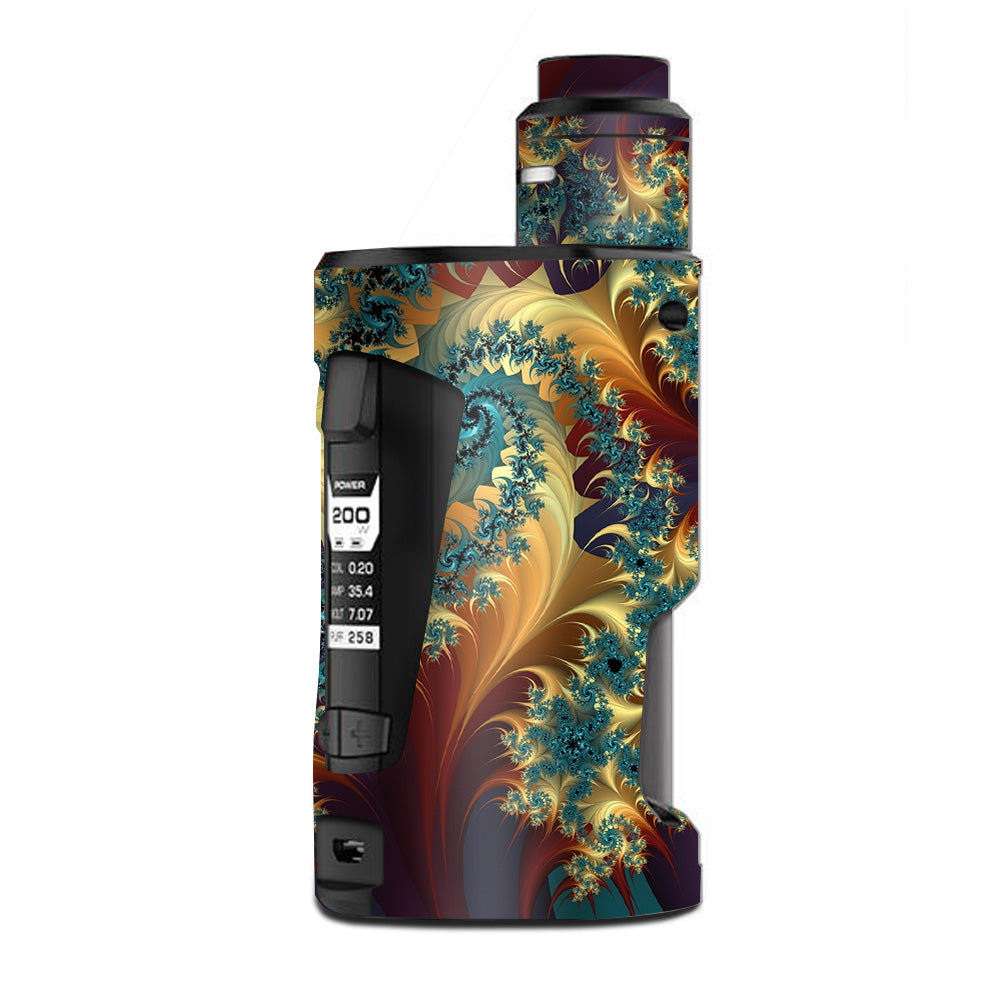  Trippy Floral Swirl G Box Squonk Geek Vape Skin