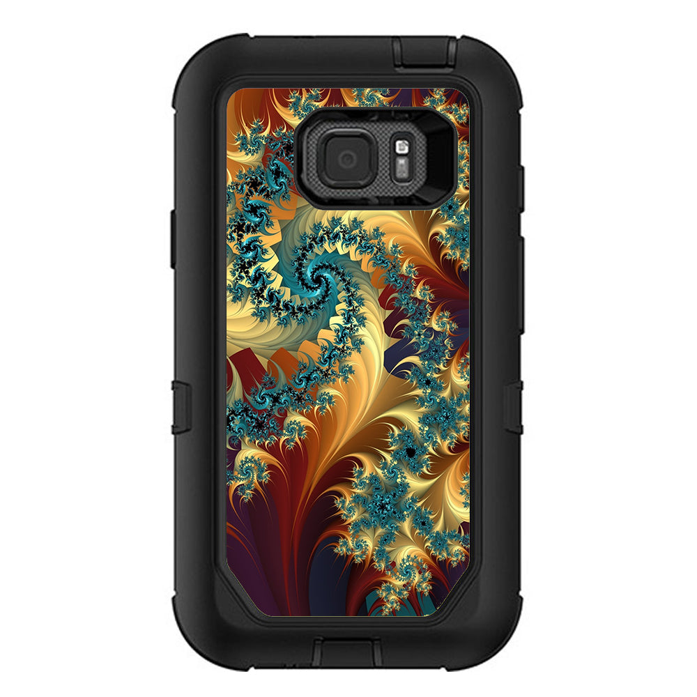  Trippy Floral Swirl Otterbox Defender Samsung Galaxy S7 Active Skin